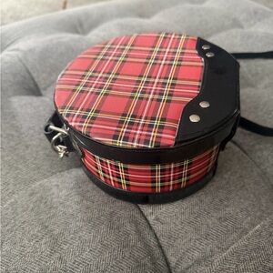 Plaid Round Crossbody Bag